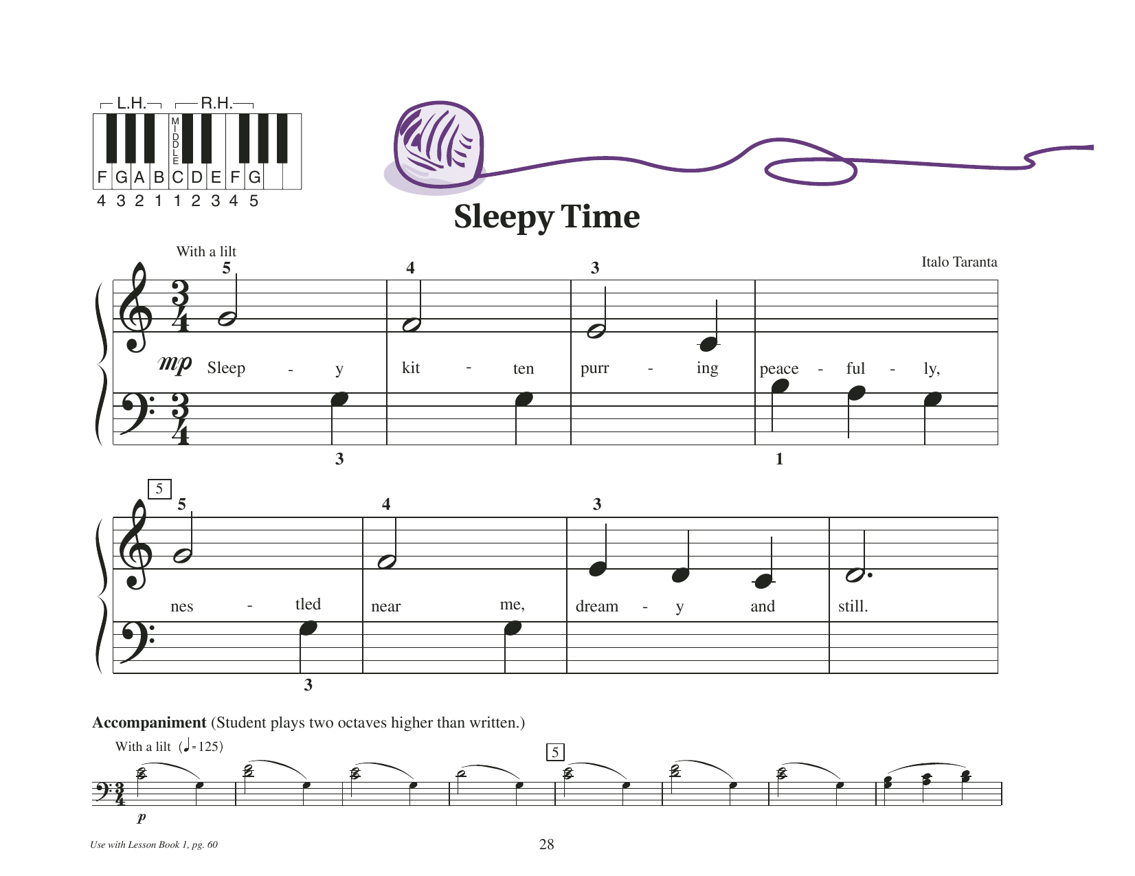 Italo Taranta Sleepy Time Sheet Music Notes & Chords for Educational Piano - Download or Print PDF