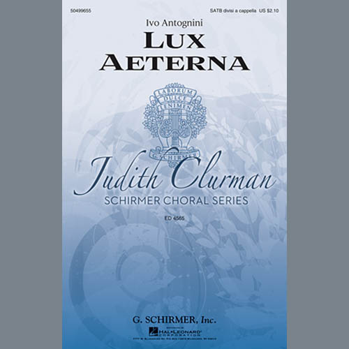 Ivo Antognini, Lux Aeterna, SATB