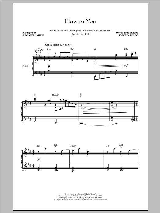 J. Daniel Smith Flow To You Sheet Music Notes & Chords for SATB - Download or Print PDF