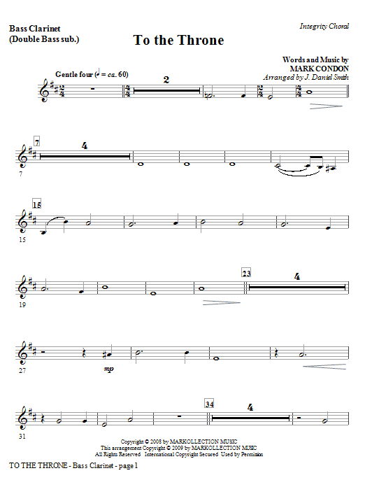 J. Daniel Smith To The Throne - Bassoon (Cello sub.) Sheet Music Notes & Chords for Choir Instrumental Pak - Download or Print PDF