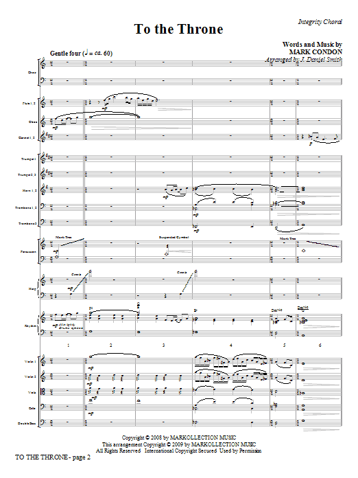 J. Daniel Smith To The Throne - Full Score Sheet Music Notes & Chords for Choir Instrumental Pak - Download or Print PDF