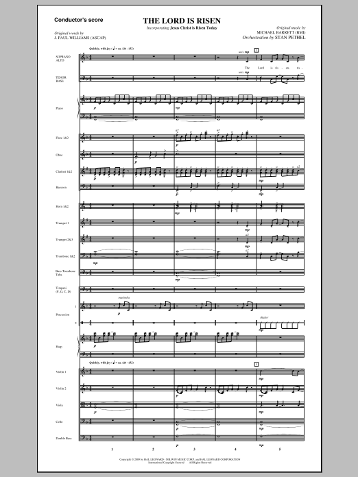 The Lord Is Risen - Full Score sheet music