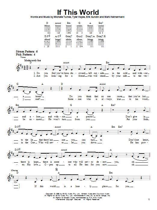 Jaci Velasquez If This World Sheet Music Notes & Chords for Lead Sheet / Fake Book - Download or Print PDF