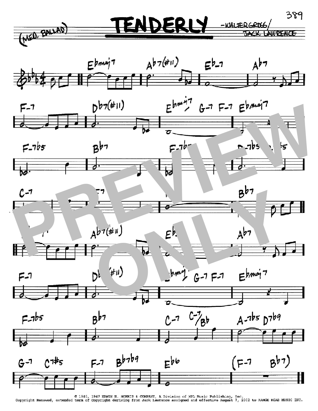 Jack Lawrence Tenderly Sheet Music Notes & Chords for Guitar Tab - Download or Print PDF