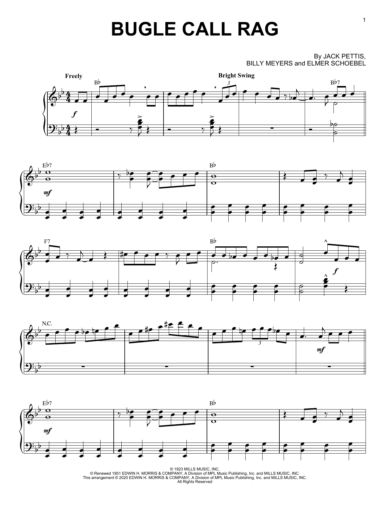 Jack Pettis Bugle Call Rag [Jazz version] (arr. Brent Edstrom) Sheet Music Notes & Chords for Piano Solo - Download or Print PDF