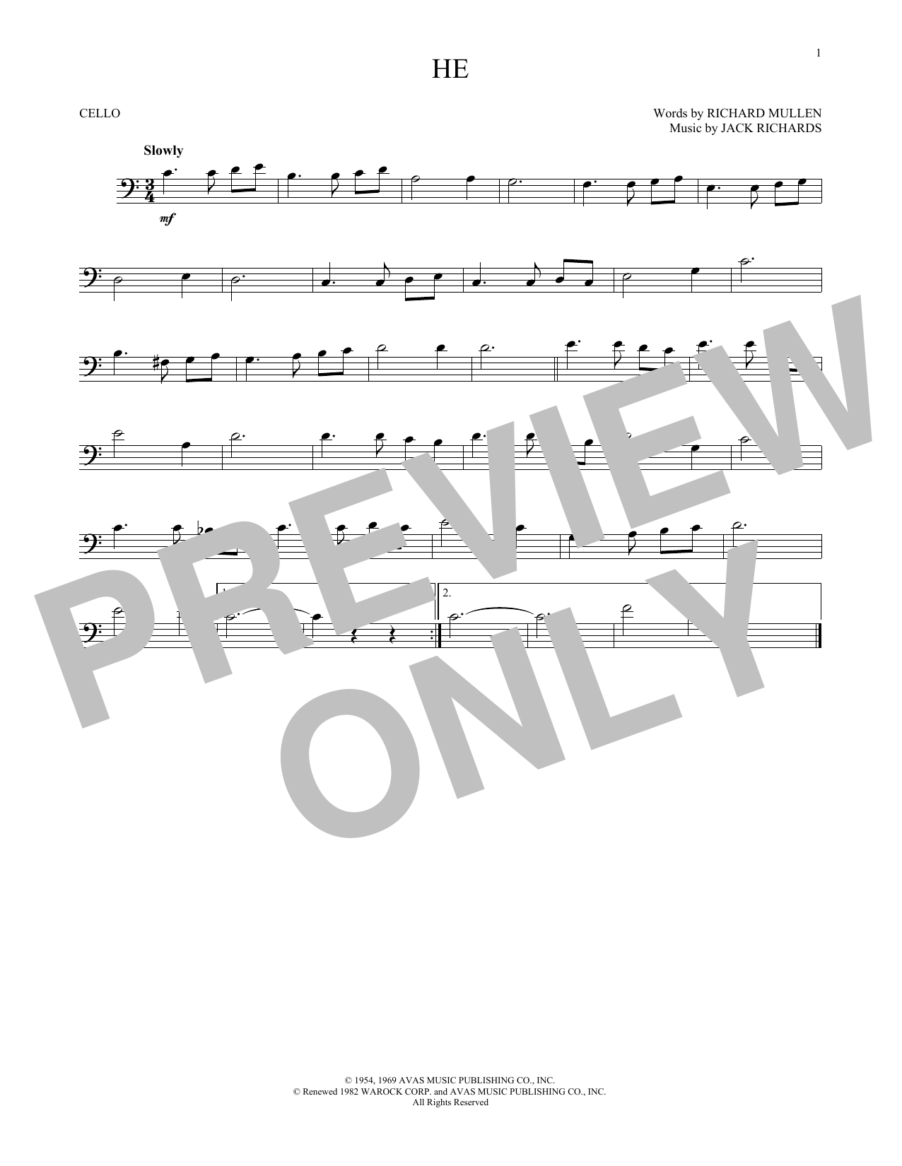 Jack Richards He Sheet Music Notes & Chords for Trombone - Download or Print PDF
