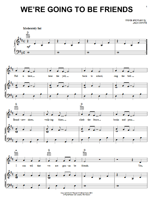 Jack Johnson We Re Going To Be Friends Sheet Music Download Pdf Score 91655