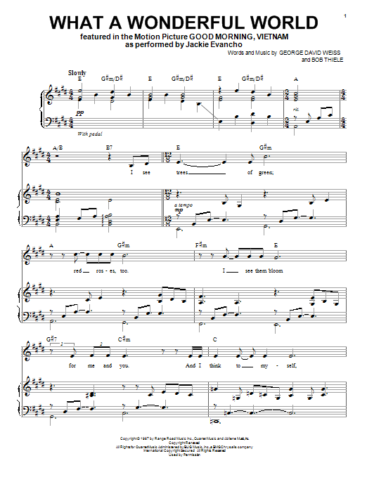 Jackie Evancho What A Wonderful World Sheet Music Notes & Chords for Piano & Vocal - Download or Print PDF Jackie Evancho What A Wonderful World Sheet Music Notes & Chords for Piano & Vocal - Download or Print PDF