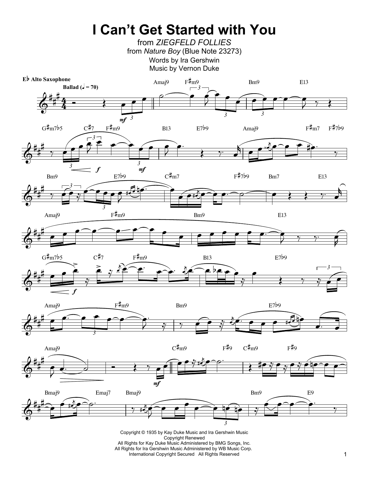 Jackie McLean I Can't Get Started Sheet Music Notes & Chords for Alto Sax Transcription - Download or Print PDF