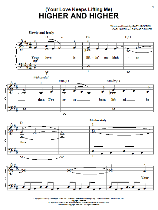 (Your Love Keeps Lifting Me) Higher And Higher sheet music