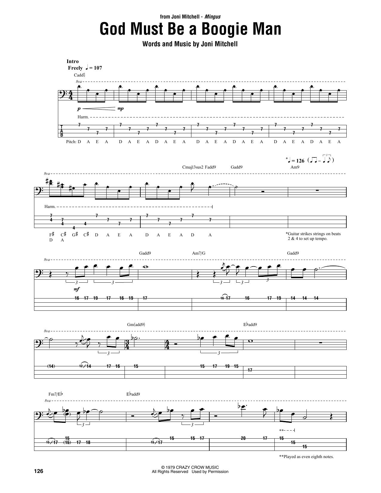 Jaco Pastorius God Must Be A Boogie Man Sheet Music Notes & Chords for Bass Guitar Tab - Download or Print PDF