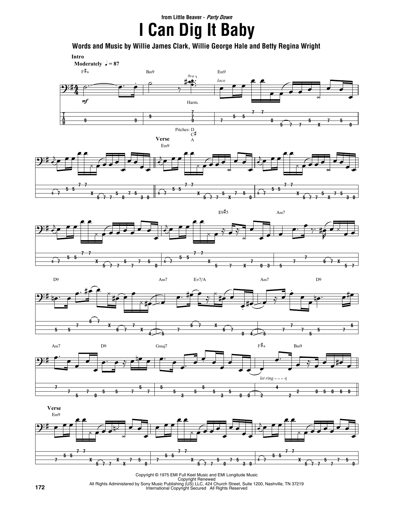 Jaco Pastorius I Can Dig It Baby Sheet Music Notes & Chords for Bass Guitar Tab - Download or Print PDF