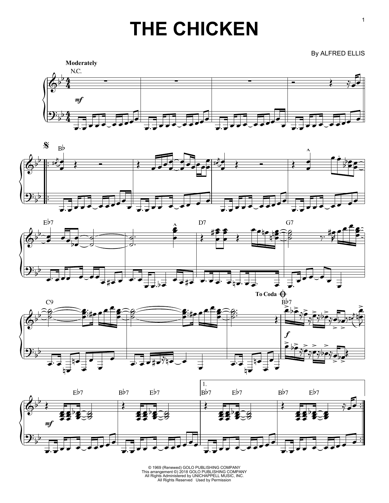 Jaco Pastorius The Chicken Sheet Music Notes & Chords for Piano Solo - Download or Print PDF
