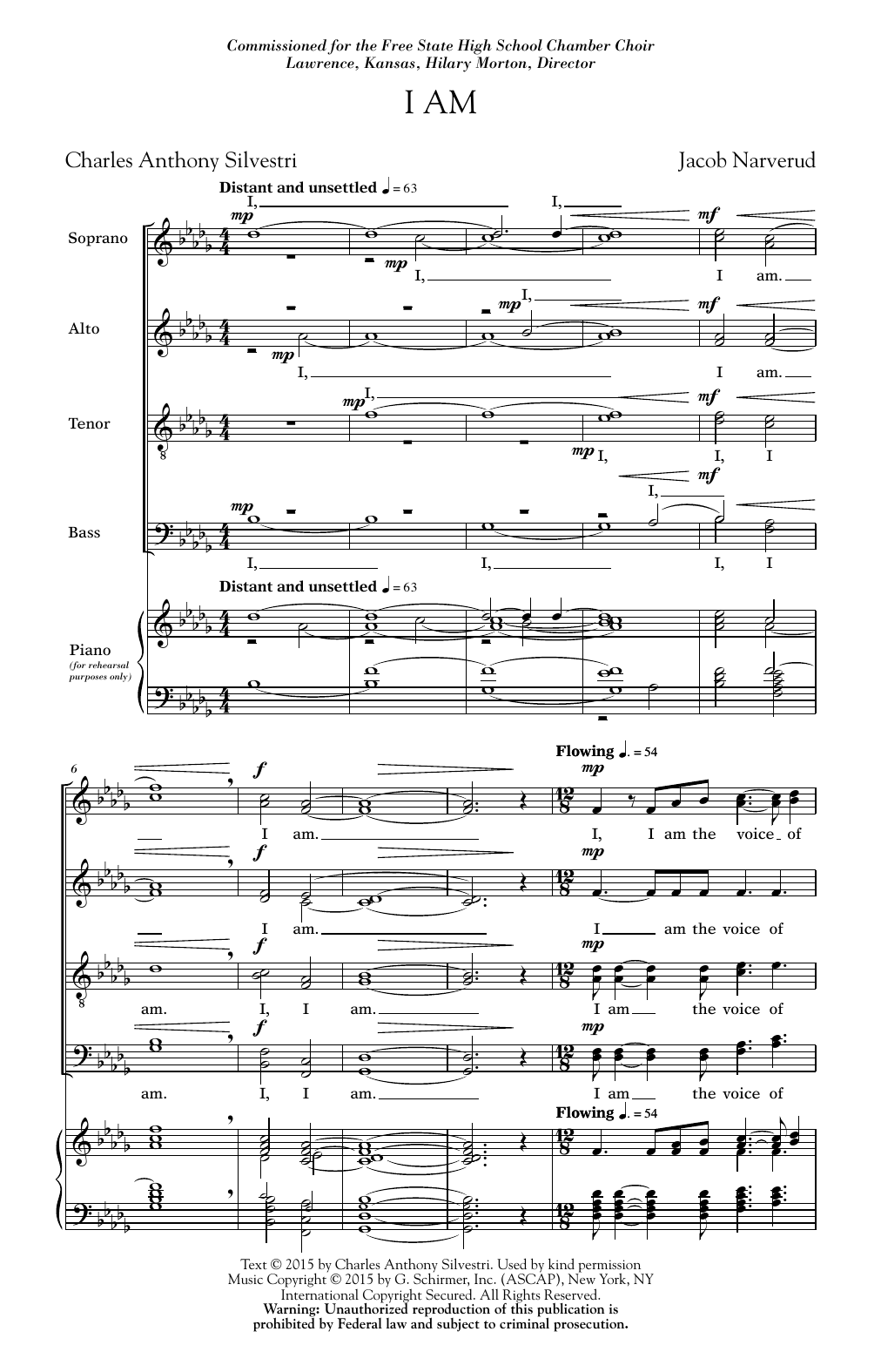 Jacob Narverud I Am Sheet Music Notes & Chords for SATB - Download or Print PDF