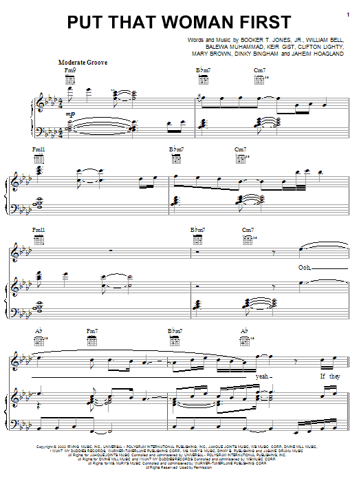 Preview Jaheim Put That Woman First Pop sheet music, notes and chords for Piano, Vocal & Guitar (Right-Hand Melody), SKU: 23404 sheet music, piano notes, chords, guitar tabs, score, transpose, transcribe, how to play, guide, download, learn, tutorial, progression, song, artist, awards, billboard, mtv, vh1, tour, single, album, release