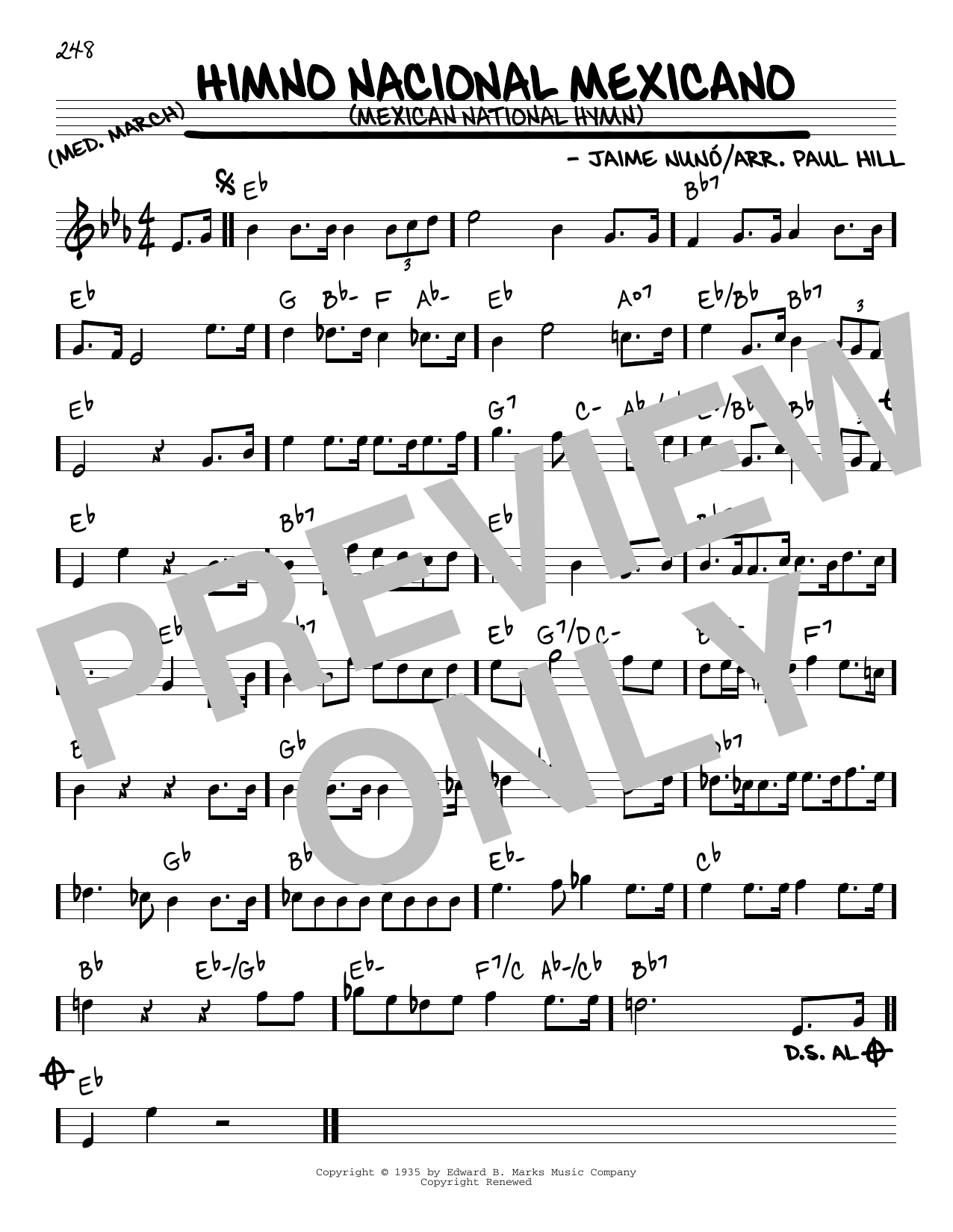 Jaime Nuno Himno Nacional Mexicano (Mexican National Hymn) Sheet Music Notes & Chords for Real Book – Melody & Chords - Download or Print PDF