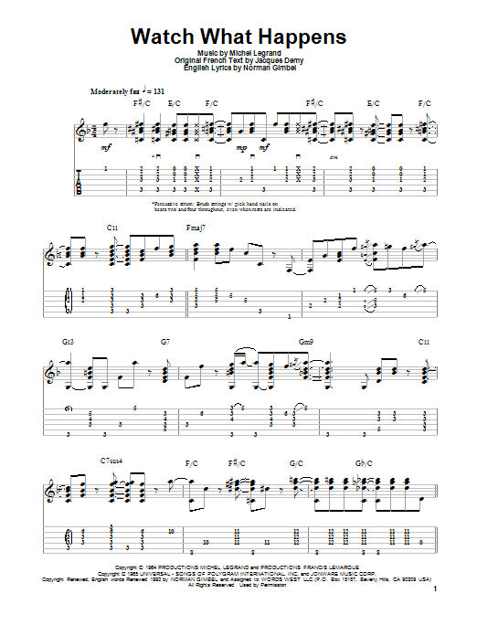 Jake Reichbart Watch What Happens Sheet Music Notes & Chords for Guitar Tab - Download or Print PDF
