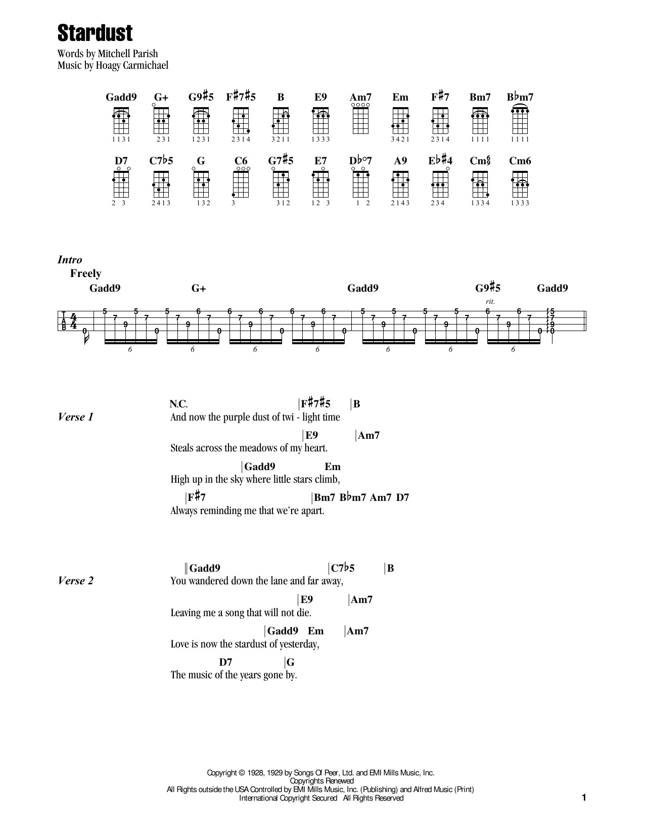 Jake Shimabukuro Stardust (feat. Willie Nelson) Sheet Music Notes & Chords for Ukulele - Download or Print PDF