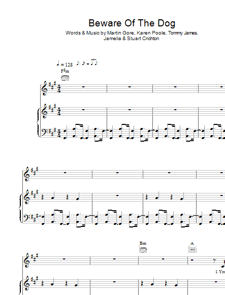 Jamelia Beware Of The Dog Sheet Music Notes & Chords for Piano, Vocal & Guitar - Download or Print PDF