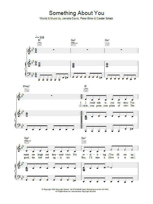 Jamelia Something About You Sheet Music Notes & Chords for Piano, Vocal & Guitar (Right-Hand Melody) - Download or Print PDF Jamelia Something About You Sheet Music Notes & Chords for Piano, Vocal & Guitar (Right-Hand Melody) - Download or Print PDF
