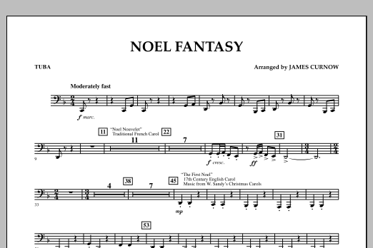 James Curnow Noel Fantasy - Tuba Sheet Music Notes & Chords for Concert Band - Download or Print PDF