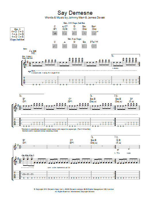 James Doviak Say Demesne Sheet Music Notes & Chords for Guitar Tab - Download or Print PDF