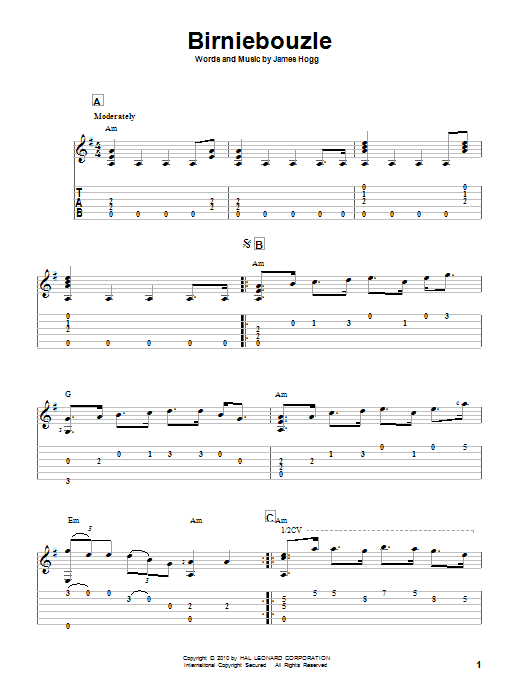 James Hogg Birniebouzle Sheet Music Notes & Chords for Guitar Tab - Download or Print PDF James Hogg Birniebouzle Sheet Music Notes & Chords for Guitar Tab - Download or Print PDF