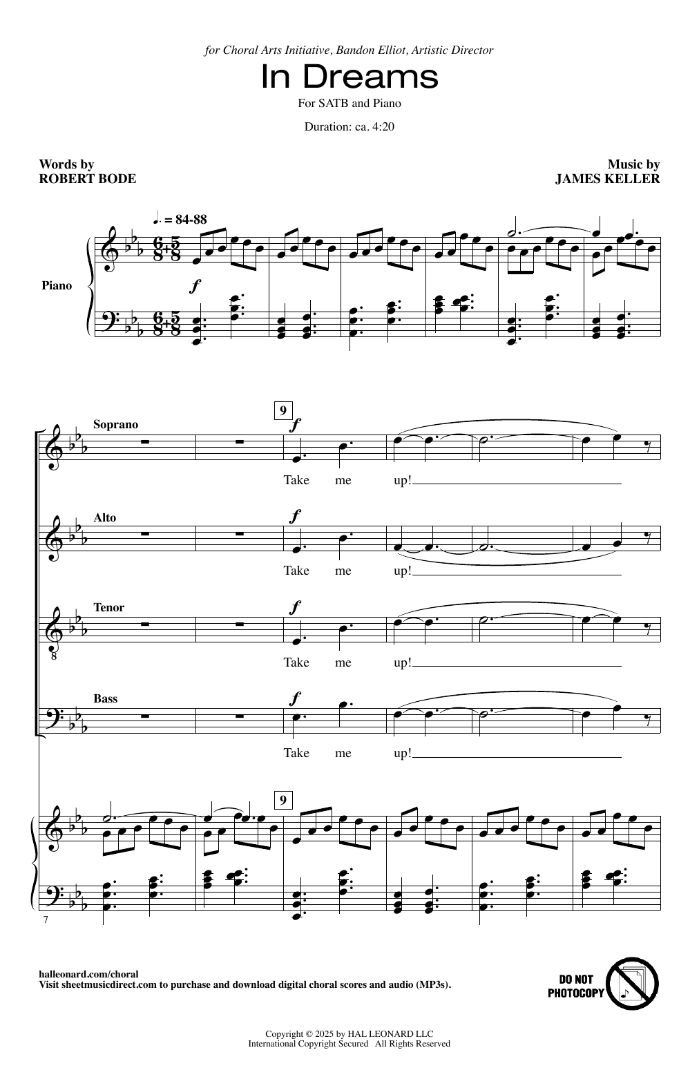 James Keller In Dreams Sheet Music Notes & Chords for SATB divisi Choir - Download or Print PDF James Keller In Dreams Sheet Music Notes & Chords for SATB divisi Choir - Download or Print PDF