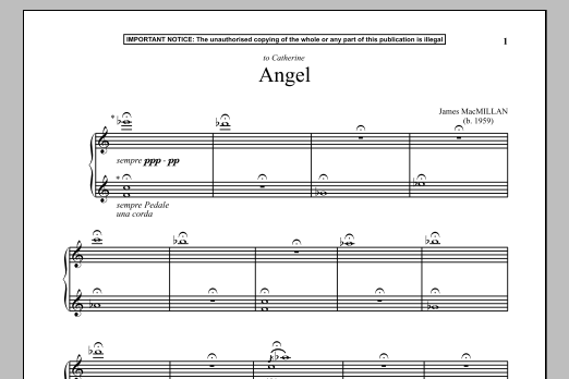 James MacMillan Angel Sheet Music Notes & Chords for Piano - Download or Print PDF