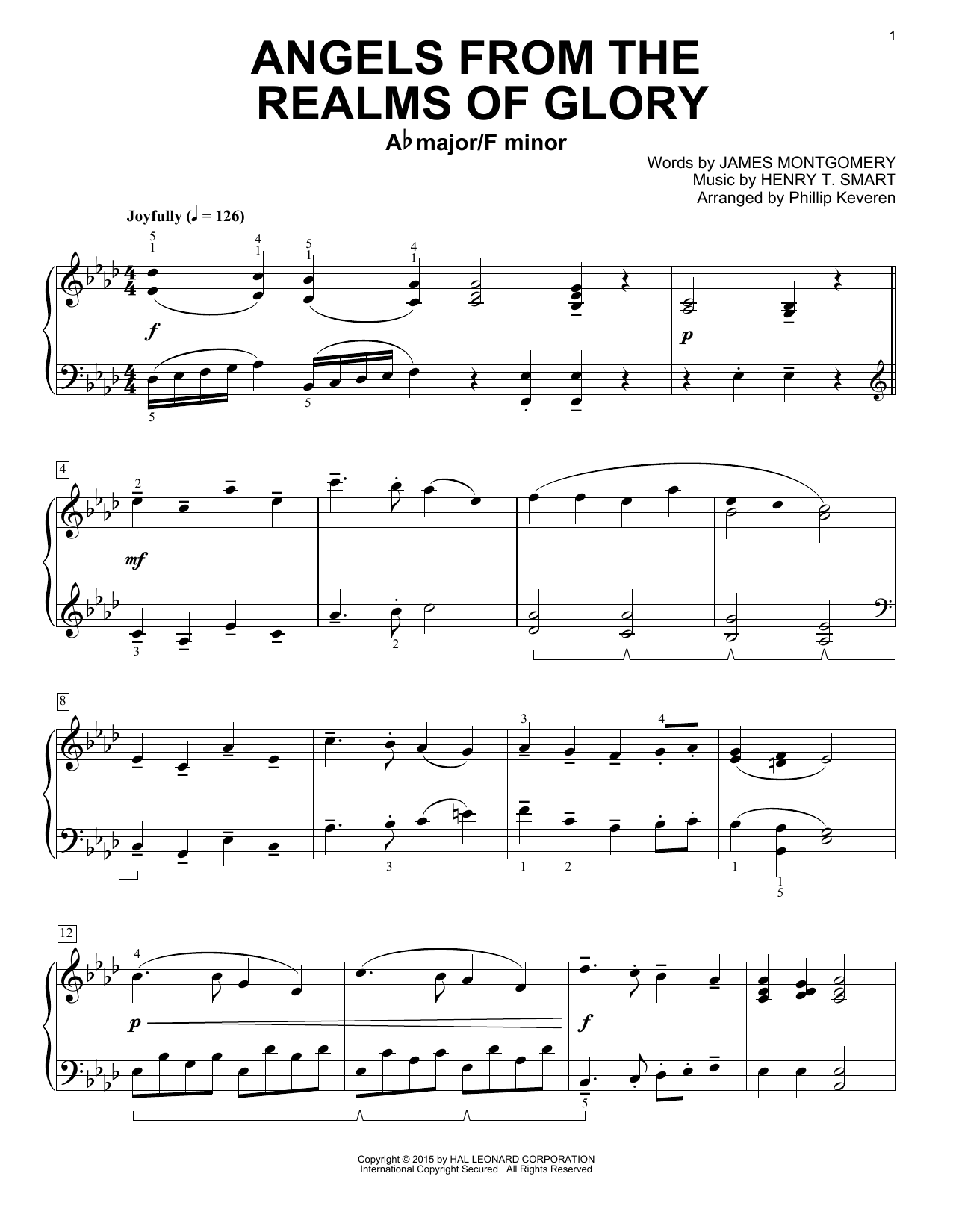 Phillip Keveren Angels From The Realms Of Glory Sheet Music Notes & Chords for Piano - Download or Print PDF