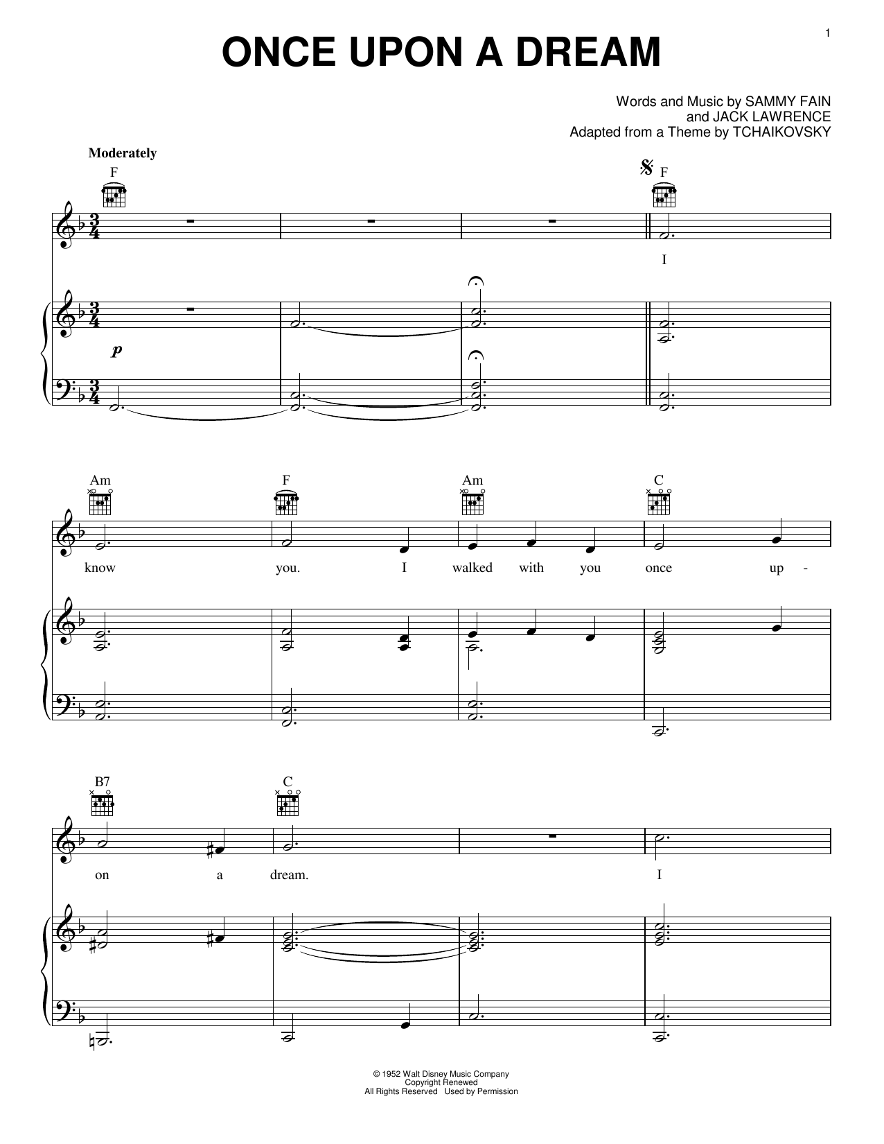 James Newton Howard Once Upon A Dream Sheet Music Notes & Chords for Piano - Download or Print PDF