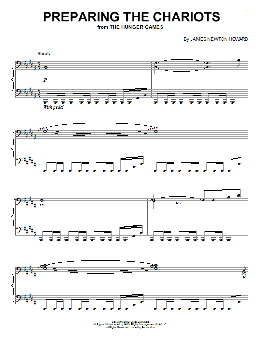 James Newton Howard Preparing The Chariots Sheet Music Notes & Chords for Piano - Download or Print PDF