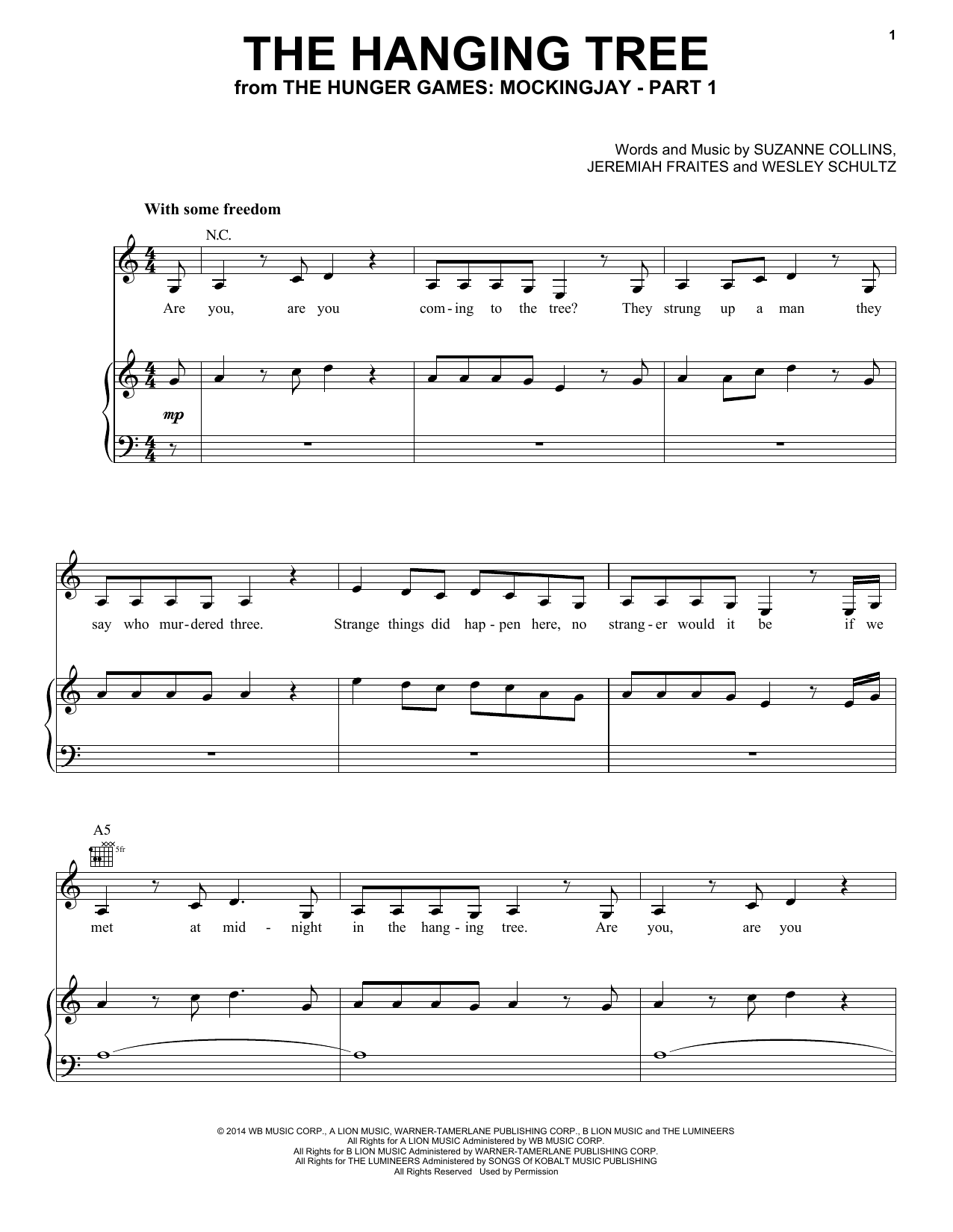 James Newton Howard The Hanging Tree Sheet Music Notes & Chords for Super Easy Piano - Download or Print PDF