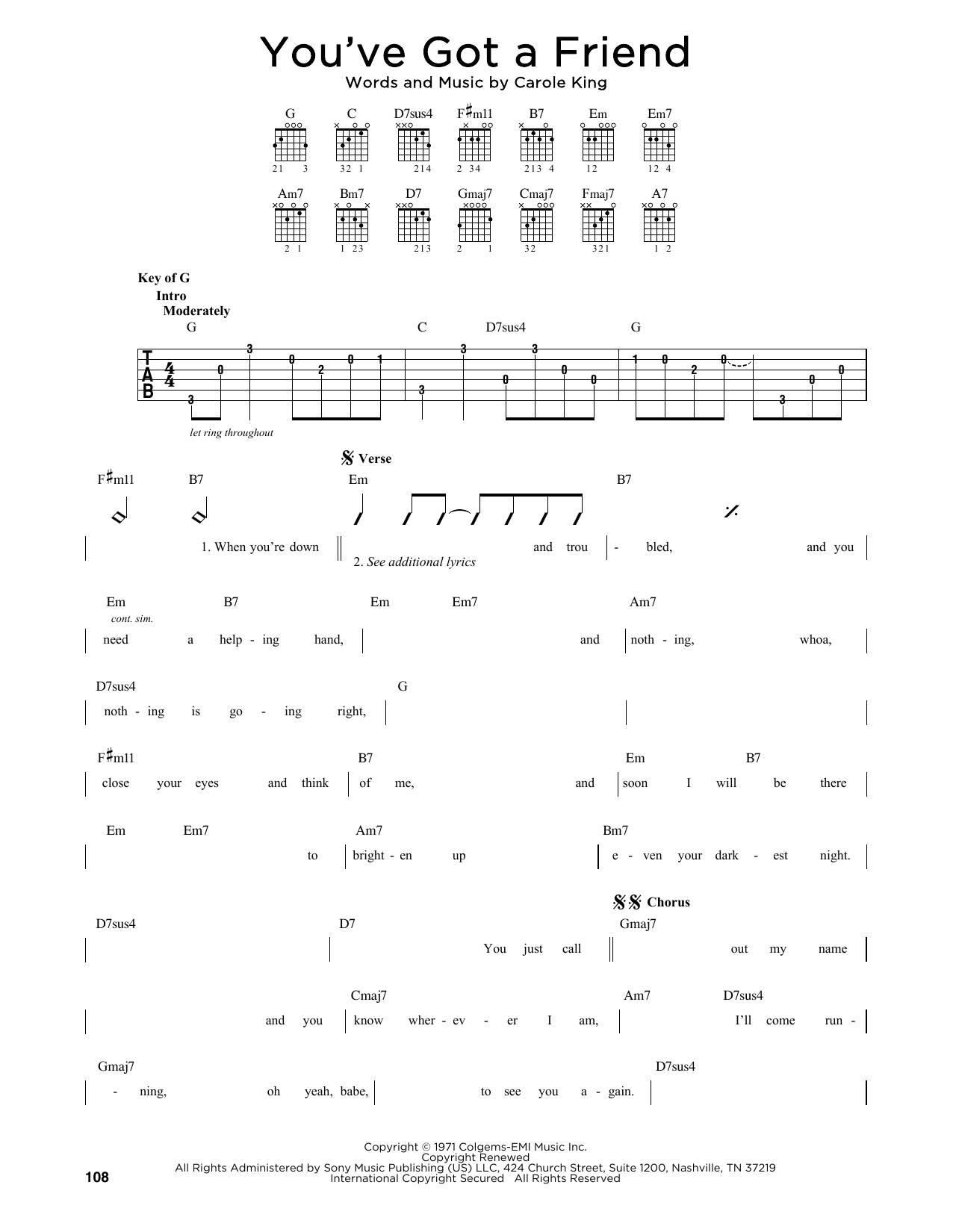 James Taylor You've Got A Friend Sheet Music Notes & Chords for Ukulele - Download or Print PDF