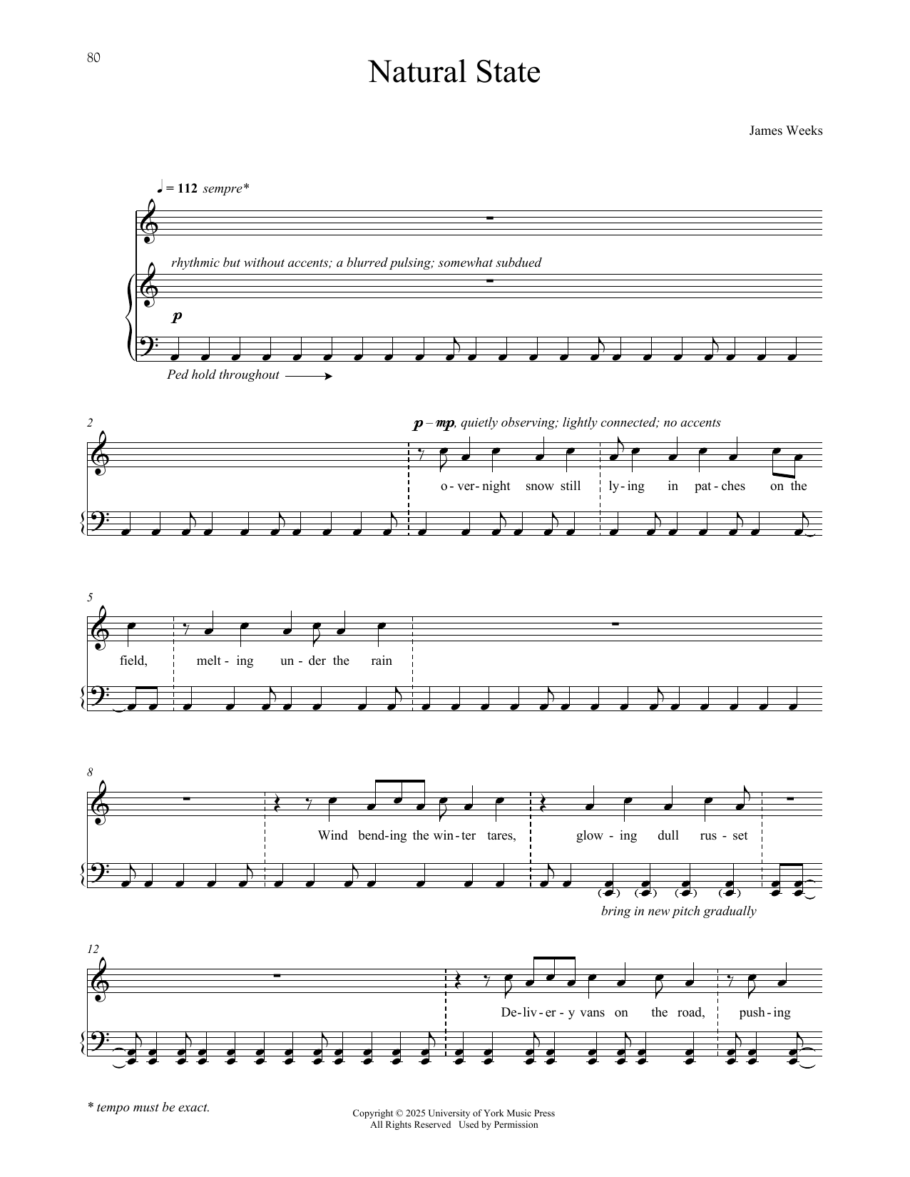 James Weeks Natural State Sheet Music Notes & Chords for Piano & Vocal - Download or Print PDF