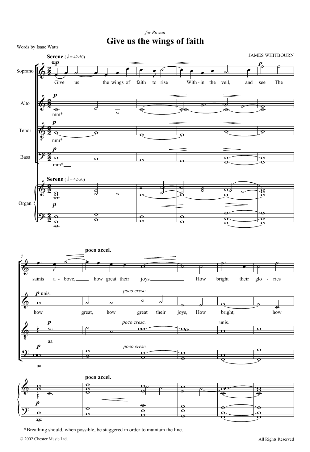 James Whitbourn Give Us The Wings Of Faith Sheet Music Notes & Chords for SATB Choir - Download or Print PDF