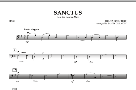 Sanctus (from German Mass) - Bass sheet music