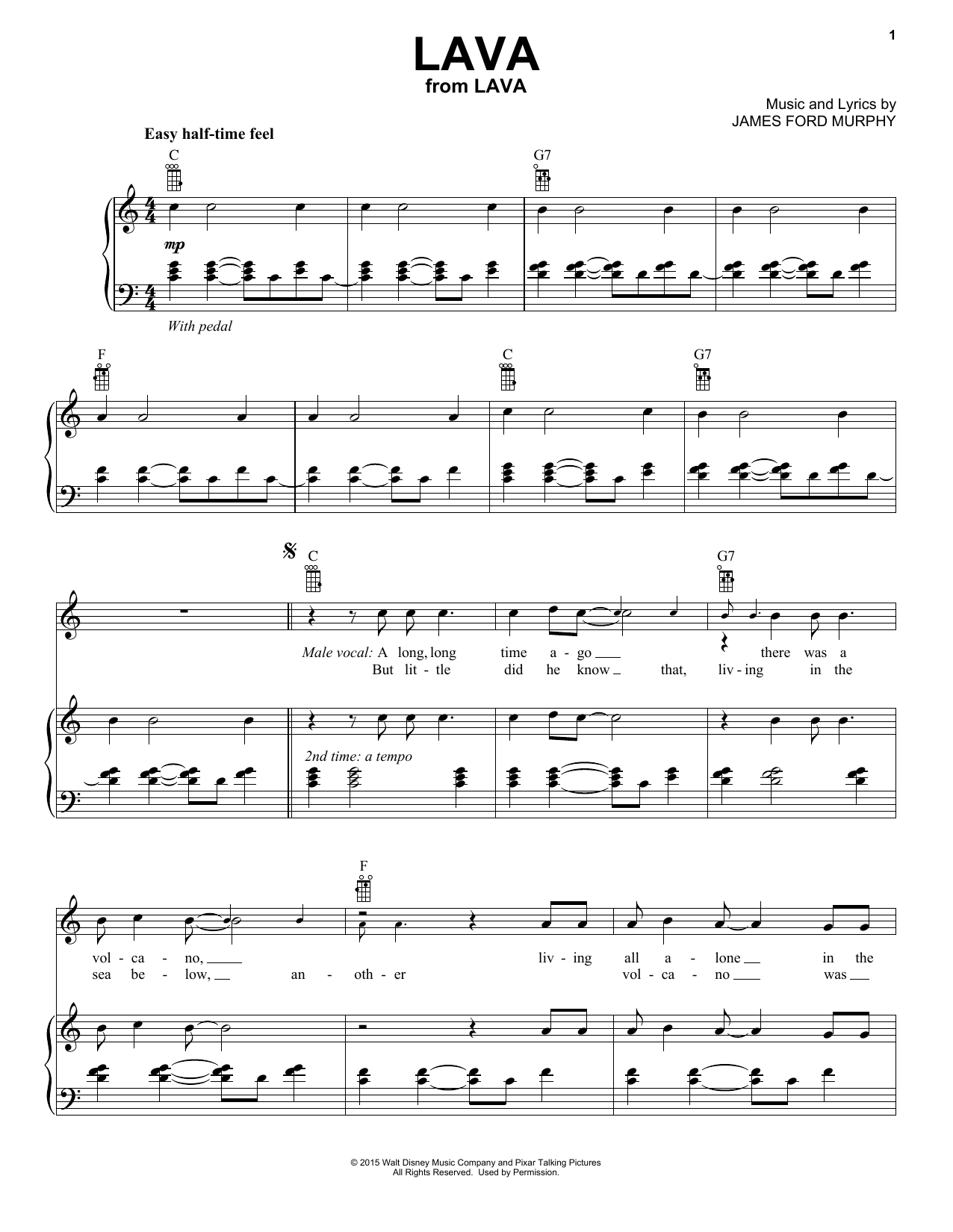Preview James Ford Murphy Lava Children sheet music, notes and chords for Piano, Vocal & Guitar (Right-Hand Melody), SKU: 160196 Lava sheet music