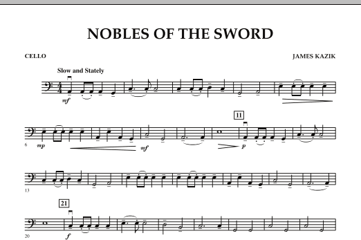 Nobles Of The Sword - Cello sheet music