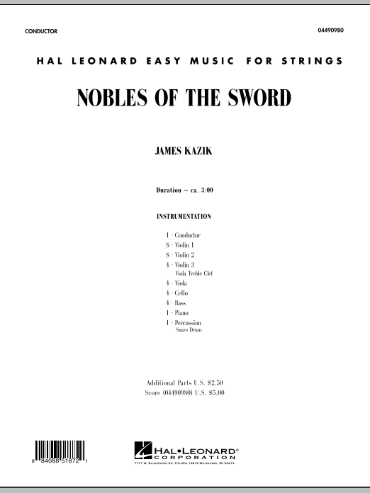 Nobles Of The Sword - Full Score sheet music