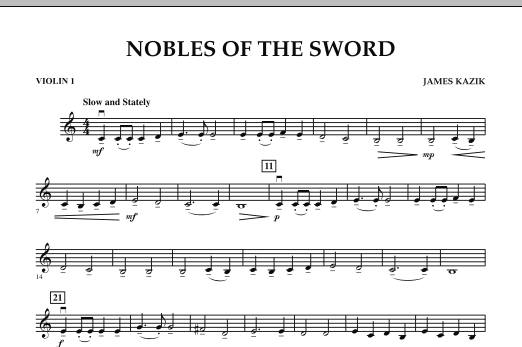 Nobles Of The Sword - Violin 1 sheet music