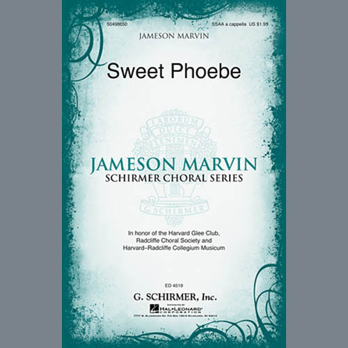 Jameson Marvin, Sweet Phoebe, SSA