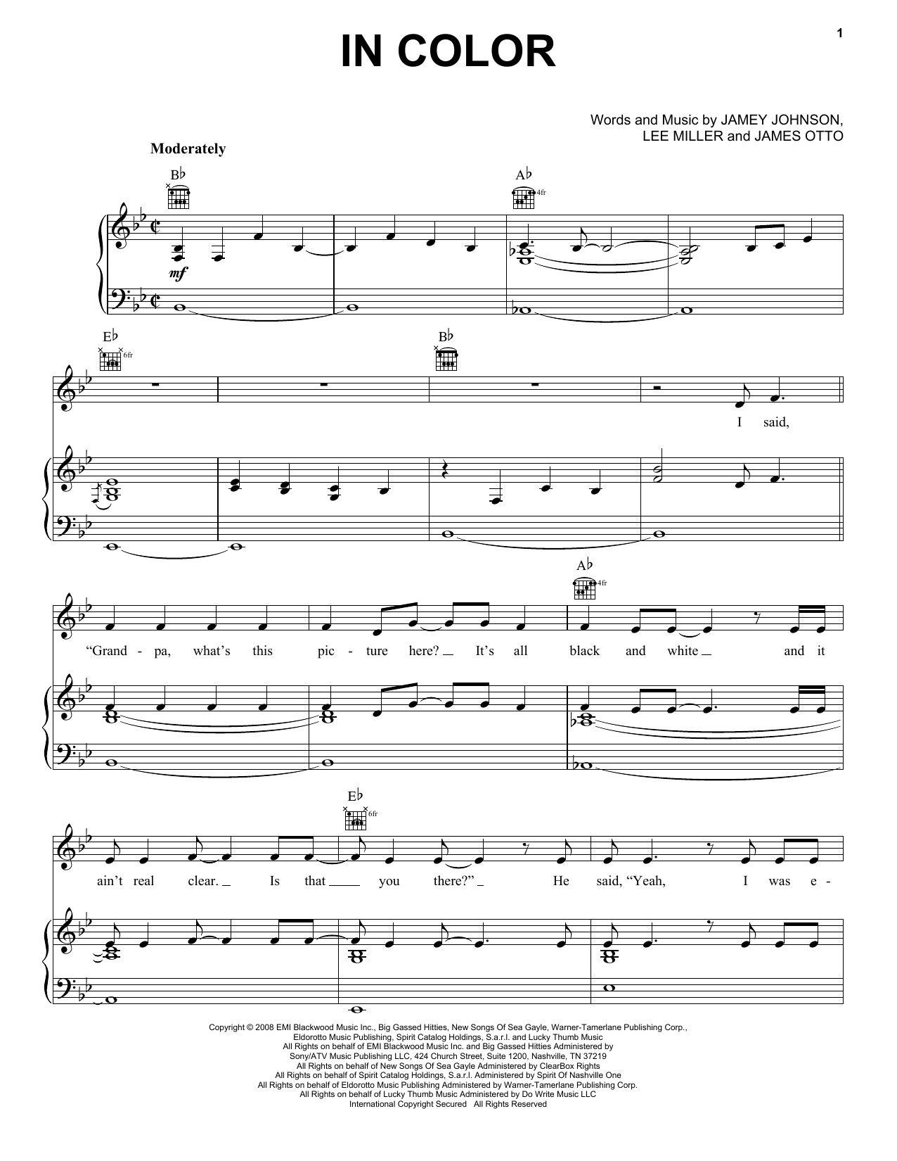Jamey Johnson In Color Sheet Music Notes & Chords for Easy Guitar Tab - Download or Print PDF Jamey Johnson In Color Sheet Music Notes & Chords for Easy Guitar Tab - Download or Print PDF