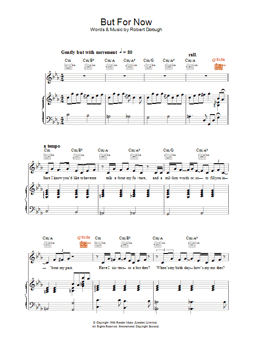 Jamie Cullum But For Now Sheet Music Notes & Chords for Piano, Vocal & Guitar - Download or Print PDF