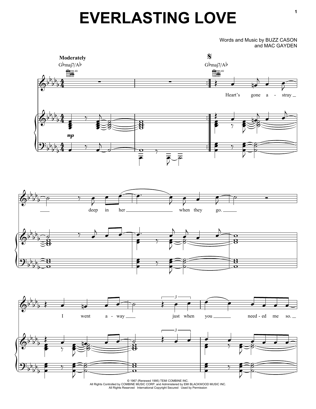 Jamie Cullum Everlasting Love Sheet Music Notes & Chords for Piano, Vocal & Guitar (Right-Hand Melody) - Download or Print PDF