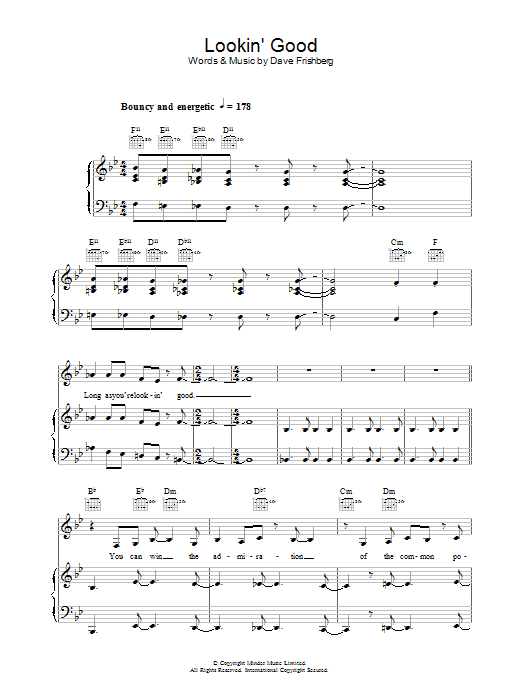 Jamie Cullum Lookin' Good Sheet Music Notes & Chords for Piano, Vocal & Guitar - Download or Print PDF