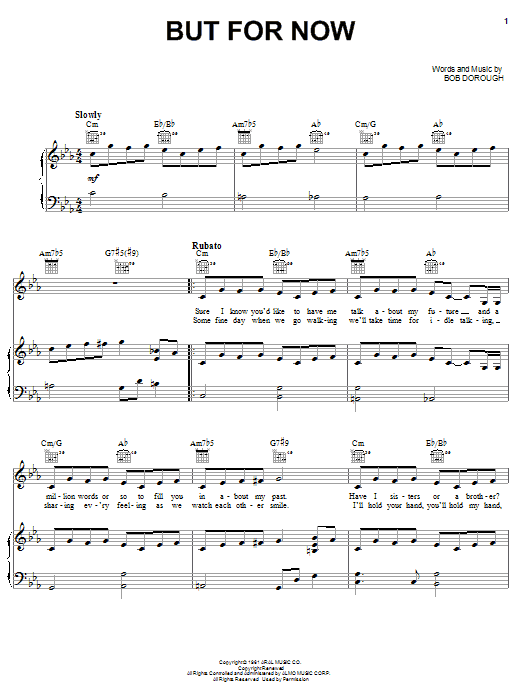 Jamie Cullum But For Now Sheet Music Download Pdf Score 27034