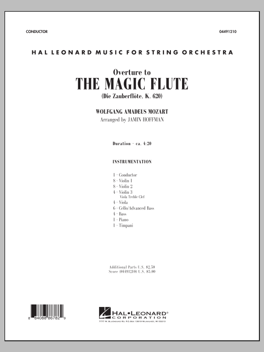 Jamin Hoffman Overture to The Magic Flute - Full Score Sheet Music Notes & Chords for Orchestra - Download or Print PDF