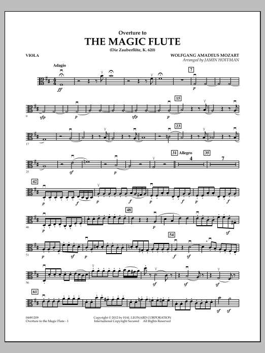 Jamin Hoffman Overture to The Magic Flute - Viola Sheet Music Notes & Chords for Orchestra - Download or Print PDF