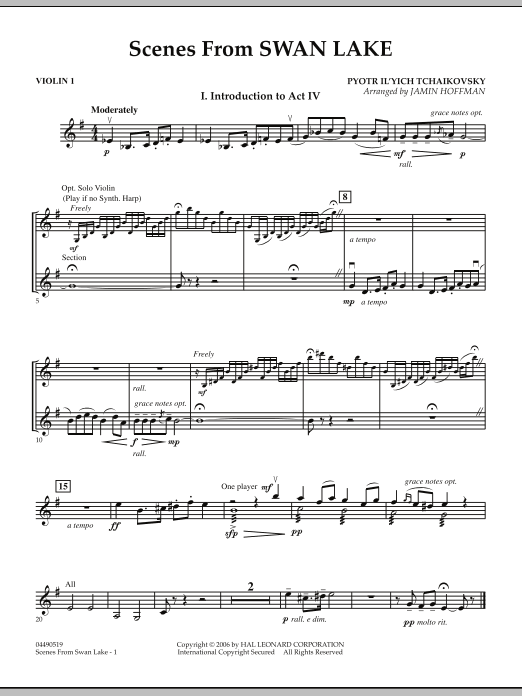 Scenes from Swan Lake - Violin 1 sheet music